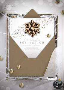 新年贺卡卡片欧式花纹邀请函海报广告模板分层PSD设计PS素材-设计猿