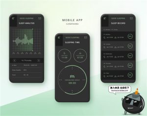 运动健身主题模板手机UI界面计步器PSD素材健康设计参考案例-设计猿