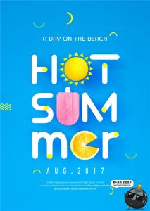 韩式风格夏日清凉凉爽水促销海报打折夏季广告简约PSD模板PS素材-设计猿