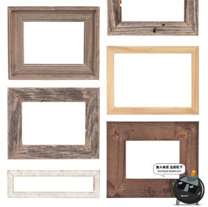 天然木质木头相框照片框边框效果展示PNG免抠高清图片素材PSD模板-设计猿