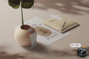 北欧风场景2.5D侧方位视角品牌VI包装文艺场景样机PSD模板PS素材-设计猿