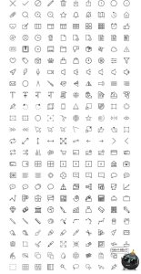 各行业常用UI图标扁平化卡通简约线性icons标志AI矢量PSD模板素材-设计猿