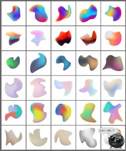渐变形状抽象艺术颗粒噪点装饰纹理底纹背景AI矢量PNG免抠素材-设计猿