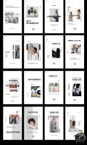 欧美极简简约美学宣传海报照片文案图文排版PSD模板PS素材-设计猿