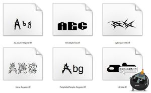 酸性机能重金属哥特赛博朋克小众街头电音摇滚风元素PSD分层素材-设计猿