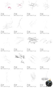 复古仿旧乱七八糟涂鸦笔画划痕符号手稿装饰纹线条PNG素材PS笔刷-设计猿
