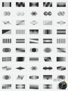 创意抽象渐变半调风图形几何装饰主视觉海报AI元素PNG免抠素材-设计猿