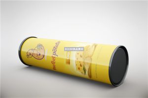 薯片桶零食圆柱长桶形外包装效果展示智能贴图样机PSD模板PS素材-设计猿