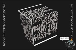 潮流三维3D立体多角度文字立方体几何Logo特效样机PSD模板PS素材-设计猿