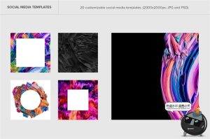 油漆颜料专题艺术染料涂鸦绘画油画色块PNG免抠装饰元素PSD素材-设计猿