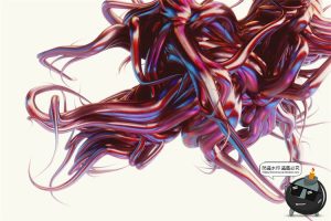 金属科幻未来扭曲荆棘3D外星怪物触手抽象艺术PNG免抠图片素材-设计猿