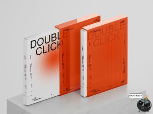 潮流精装书籍硬面封面透明封套亚克力包装贴图样机PSD模板PS素材-设计猿