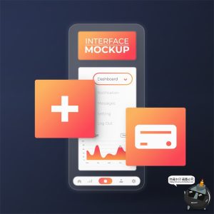 手机屏幕透明屏科技信息玻璃APP界面UI展示贴图样机PSD模板PS素材-设计猿