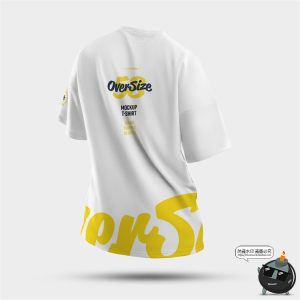 潮牌Oversize大码短袖运动T恤印花图案贴图效果图展示样机PSD素材-设计猿