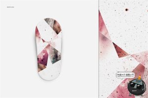 船袜浅口隐形袜子短袜印花图案包装贴图效果展示样机PSD模板素材-设计猿