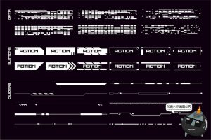 科幻HUD界面未来科技风赛博朋克边框数据元素AI矢量PNG免抠素材-设计猿