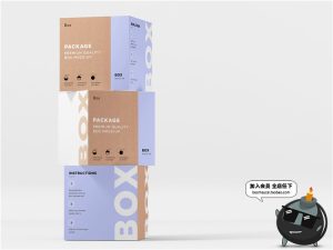 收纳箱包装箱快递打包箱瓦楞纸箱打包箱VI贴图LOGO样机PSD素材-设计猿