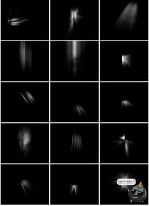 光束光线太阳光窗户光照射直射特效缝隙光效果后期图片合成PS笔刷-设计猿