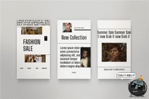 报刊报纸风格粗体黑字文案照片英文图片图文排版PSD模板PS素材-设计猿