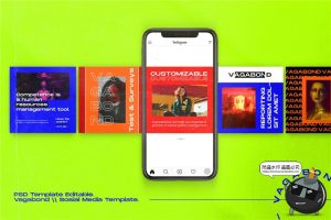 前沿潮流彩色故事照片摄影图片海报介绍图文排版PSD模板PS素材-设计猿