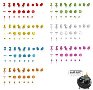 图钉便签纸便利贴小纸条计事留言卡贴纸图AI矢量装饰元素设计素材-设计猿