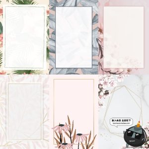 高清手绘文艺清新水彩植物花卉装饰底纹边框背景JPG图片底图素材-设计猿
