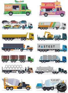 工地工程机械垃圾车交通工具汽车模型AI矢量PNG免扣图案图片素材-设计猿