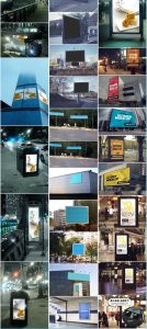 户外公交站灯箱高炮广告牌实景展示效果智能贴图样机PSD模板素材-设计猿