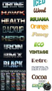 PS海报字体特效金属效果3D立体智能图层文字海报样式PSD模板素材-设计猿