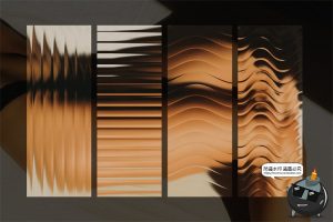 流行透明波浪玻璃纹滤镜百叶窗波浪图片效果PSD置换滤镜PS素材-设计猿