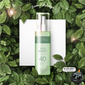 唯美清新淡雅夏日化妆品防夏季护肤品广告海报PSD模板PS素材-设计猿