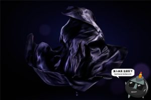 唯美梦幻紫黑色化妆品丝带海报美妆香水护肤广告AI矢量素材-设计猿