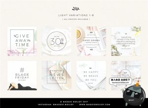 浪漫简约小清新海报介绍配图图文排版风格广告图PSD模版PS素材-设计猿