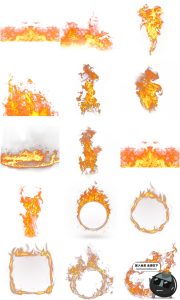 透明火焰特效字母燃烧火苗烈火后期合成海报装饰元素PNG免扣素材-设计猿