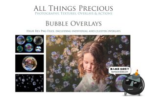 高清透明肥皂泡气泡彩色水泡泡泡元素特效效果PNG免扣设计PS素材-设计猿