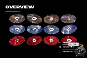酸性褶皱全息镭射铝箔锡箔塑料背景材质底纹JPG图片后期合成素材-设计猿