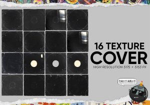 复古潮流镭射不干胶贴纸标签CD光盘做旧包装PNG免抠格式图片素材-设计猿