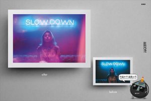 潮流霓虹灯光影酒吧夜店赛博朋克漏光晕特效JPG图片黑底合成素材-设计猿