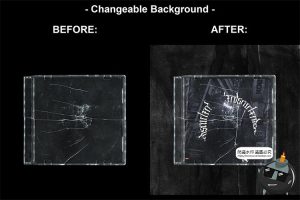 潮流音乐CD盒封面样机套装PNG免抠贴纸纹理PSD模板样机PS合成素材-设计猿