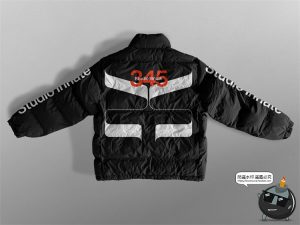 潮牌羽绒服棉服外套拉链冬季服装贴图mockups样机PSD模板PS素材-设计猿