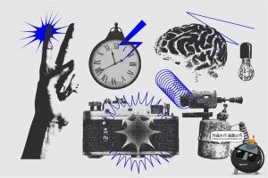 复古蒸汽波粗野艺术半色调颗粒感图形装饰元素AI矢量PNG免抠素材-设计猿