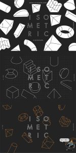 极简创意抽象装饰立体三维线描几何图形平面背景AI矢量PNG素材-设计猿