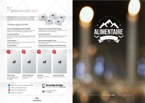 菜单三折页册子西餐厅宣传单菜谱源文件平面画册PSD模板PS素材-设计猿