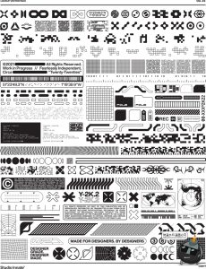 赛博HUD机能图标图形边框抽象几何海报排版AI矢量元素PNG免抠素材-设计猿