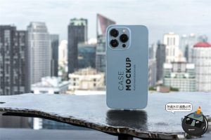 苹果iPhone 13 pro手机壳塑料壳透明水晶保护套场景PSD样机PS素材-设计猿