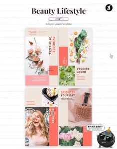 甜美风格粉色度假网红图文排版下午茶唯美海报PSD模板PS设计素材-设计猿