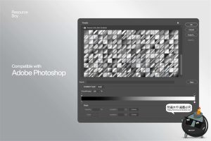 银色金属质感效果渐变变色PS预设配色插件颜色梯度grd格式PS素材-设计猿