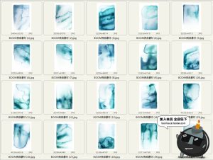 蓝色文艺水彩墨水绽水洗开散开晕染背景纹理质感高清图片JPG素材-设计猿