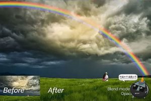 彩虹特效光效图片唯美照片叠层影后后期效果合成PNG免抠PS素材-设计猿