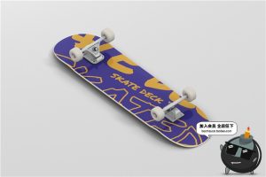 街头户外运动长板滑板外观图案vi提案mockup模板PSD贴图样机素材-设计猿